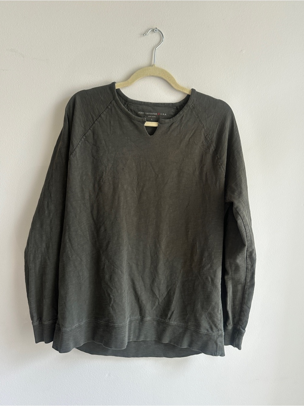 John Varvatos Crewneck Sweatshirt with V-Notch
